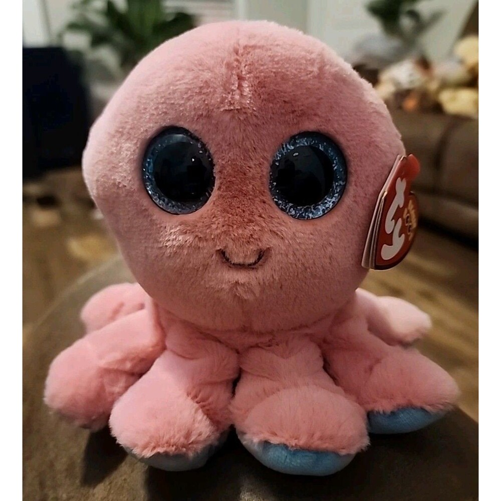 Sheldon The Pink Octopus 6" Ty Beanie Boos 2024